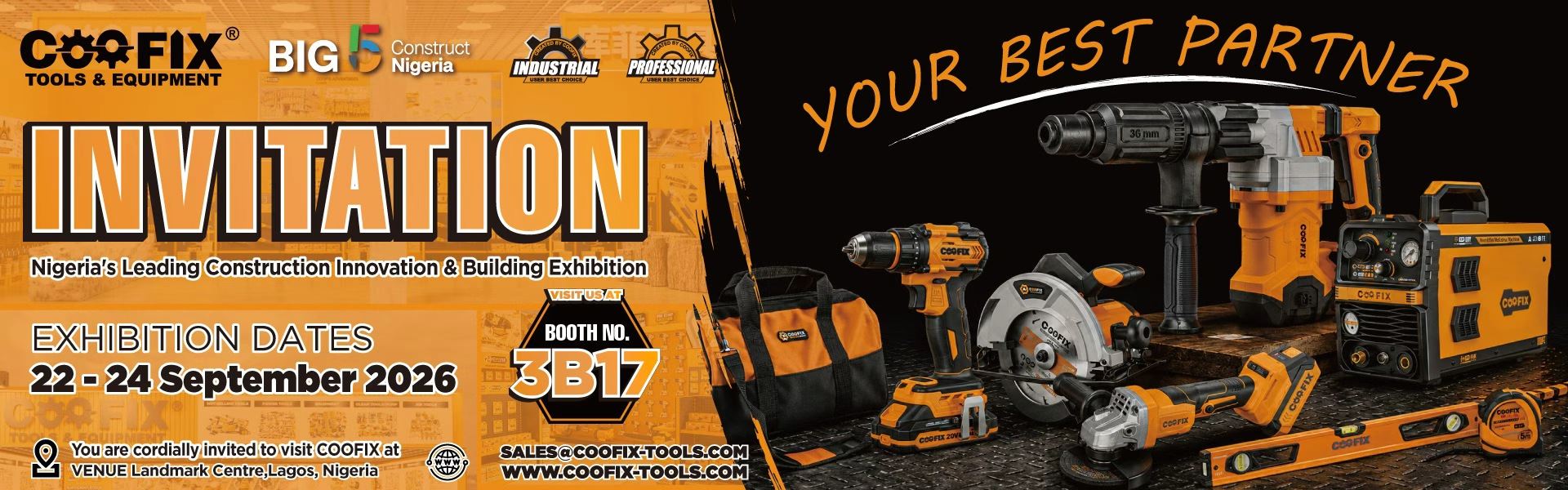Big 5 Nigeria 2026: Meet COOFIX — Hand Tools, Lithium & AC Power Tools At Booth 3B17